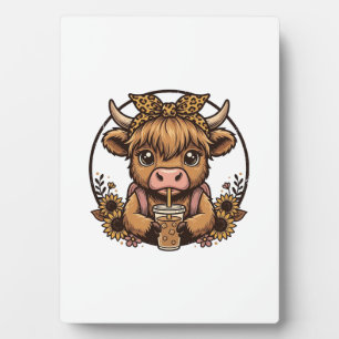 Plaque Photo Chemise Vintage Fleur de Tournesol Café Vache High