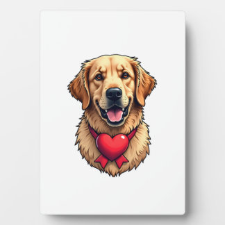 Plaque Photo Chemise vintage pour amoureux de Golden Retriever