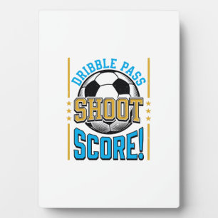 Plaque Photo Chemise Vintage Soccer Dribble Pass Shoot Score De
