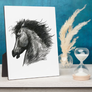 Plaque Photo Cheval sauvage et enflammé