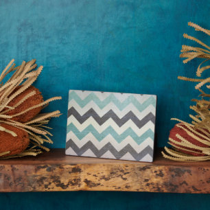 Plaque Photo Chevron Motif On Metal Texture par Shirley Taylor