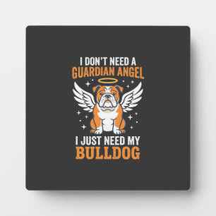 Plaque Photo Chien ange gardien Bouledogue