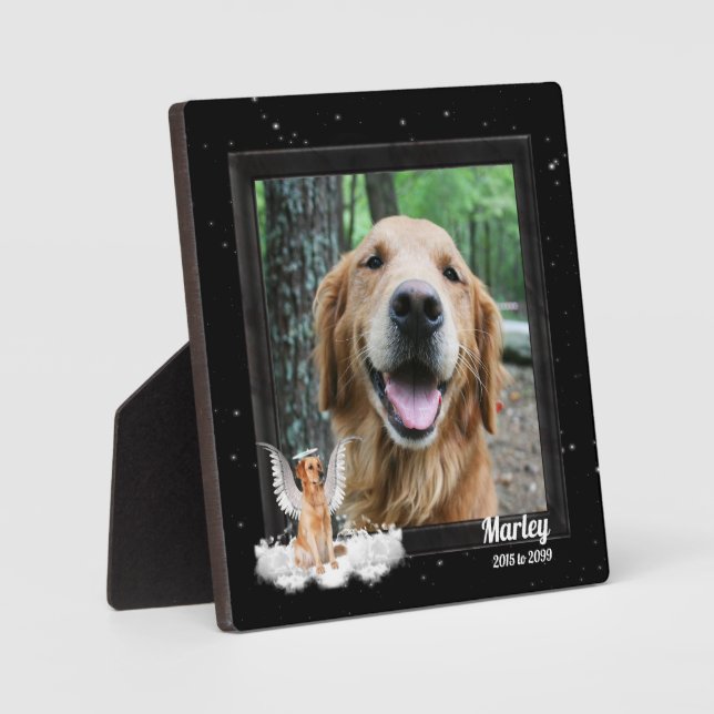 Plaque Photo Chien ange Golden Memorial Photo (Recto)
