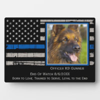 Chien de police de la ligne bleue mince Officier K