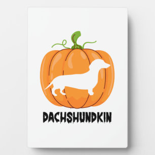 Plaque Photo Chien d'Halloween Dachshund