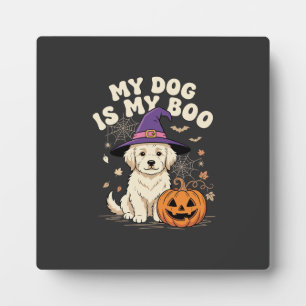 Plaque Photo Chien d'Halloween Mon chien est mon amour