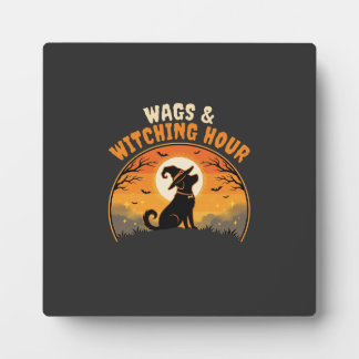 Plaque Photo Chien Halloween Clair de lune