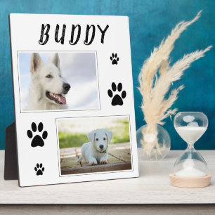 Plaque Photo Chien Pet 2 Photo Collage Empreinte de patte Keeps