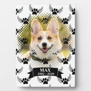 Plaque Photo Chien Pet Memorial Personnalisé Noir Et Blanc