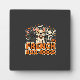 Plaque Photo Chiens Boo français Halloween French Bulldog Desig