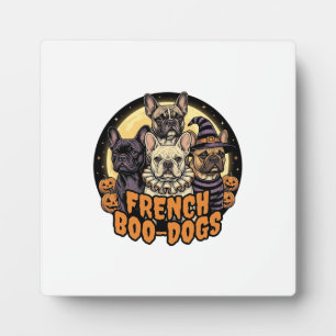 Plaque Photo Chiens de French Boo Halloween Création de Bouledo