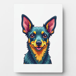 Plaque Photo Chihuahua Peinture Abstraite Couleur Chien Mign
