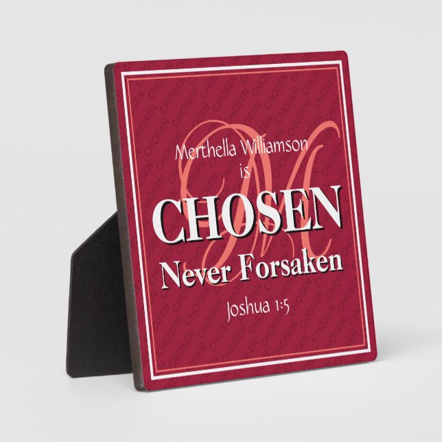 Plaque Photo Christian Inspirational CHOISI JAMAIS OUVERT (Recto)