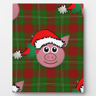 Plaque Photo christmas pig
