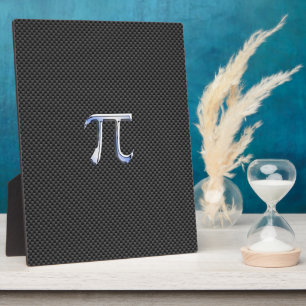 Plaque Photo Chrome comme symbole Pi sur l'impression de fibre