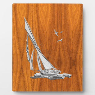 Plaque Photo Chrome Regatta Voilier sur les styles de Veneer de