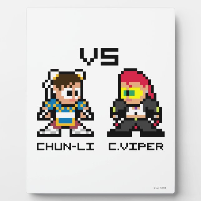 Plaque Photo Chun-Li VS C.Viper 8 bits (Devant)