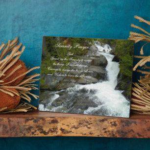 Plaque Photo Chute d'eau de prière de sérénité