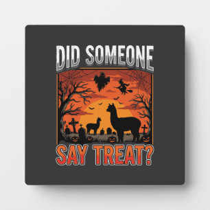 Plaque Photo Cimetière d'alpaca Halloween Quelqu'un a dit Frian