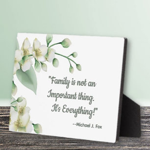Plaque Photo Citation Art inspirée par la famille