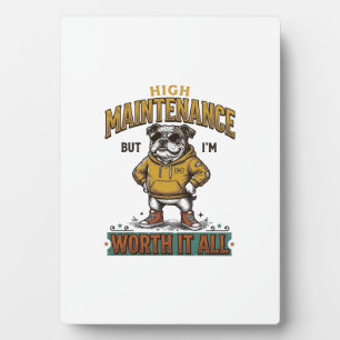 Plaque Photo Citation de Bulldog Drôle Gravure Vintage T-Shirt