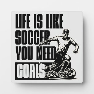 Plaque Photo Citation de buts de football motivation