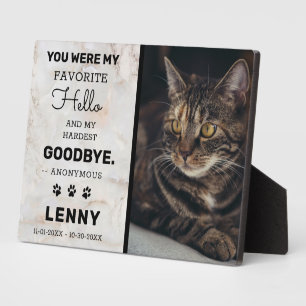 Plaque Photo Citation de chat animal photo Memorial Marble Keep