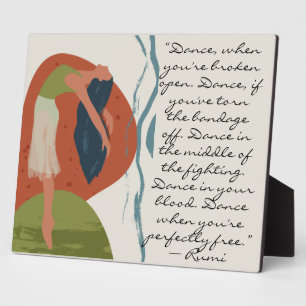 Plaque Photo Citation de danse Rumi avec la tablette de danse