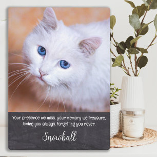 Plaque Photo Citation de deuil pour perte d'animal familier Sym