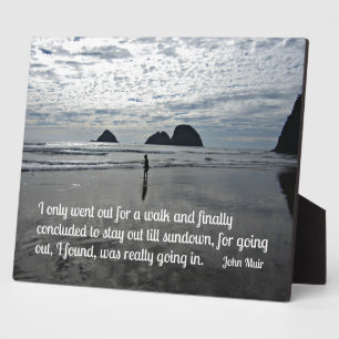 Plaque Photo Citation de John Muir sur la marche