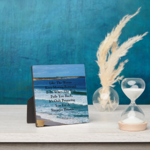 Plaque Photo Citation De Motivation De Plage : Comme Les Vagues