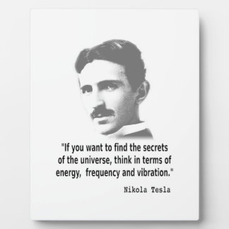 Plaque Photo Citation De Nikola Tesla
