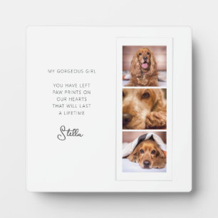 Plaque Photo Citation de souvenir Collage photo 3 Mémoire pour 