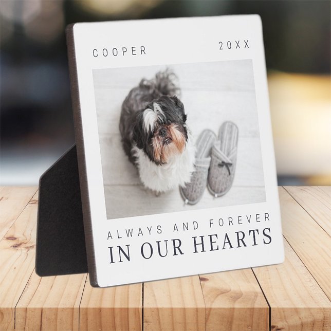 Plaque Photo Citation de souvenir d'animal de compagnie simple  (Créateur téléchargé)