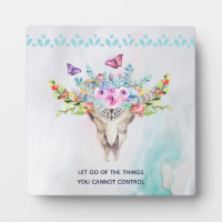Citation inspirée du crâne animal Boho Let Go