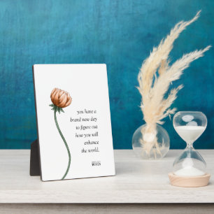 Plaque Photo Citation motivante de Boss Lady Floral  