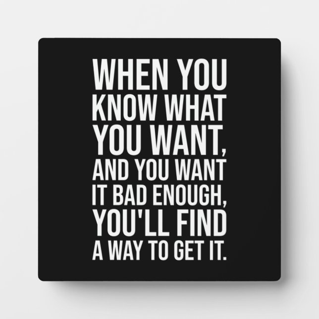 Plaque Photo Citation Motivationnelle De Succès - Trouver Un Mo (Devant)