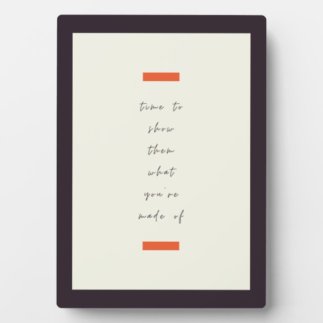 Plaque Photo Citation motivationnelle/motivationnelle (Devant)