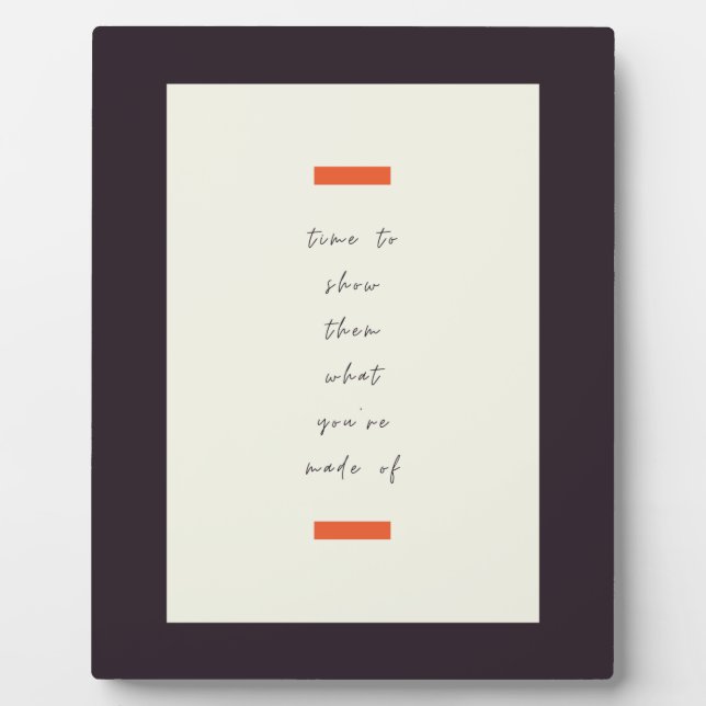 Plaque Photo Citation motivationnelle/motivationnelle (Devant)