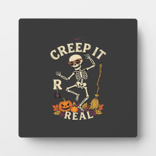 Plaque Photo Citrouille Balai de squelette dansant Creep It Rea