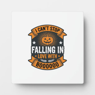 Plaque Photo Citrouille d'Halloween tombant amoureuse Vintage T