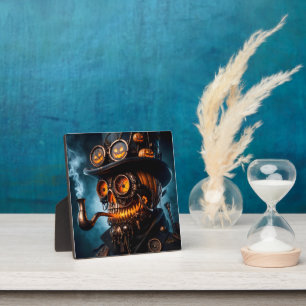 Plaque Photo Citrouille Jack-O-Lantern Steampunk Gothique Hallo