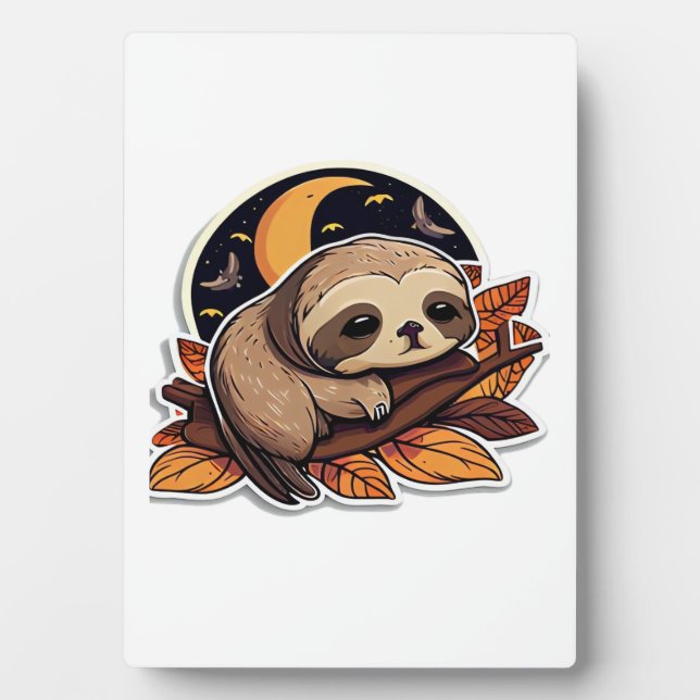 Plaque Photo citrouille paresse Halloween style 2 Classic T- (Devant)