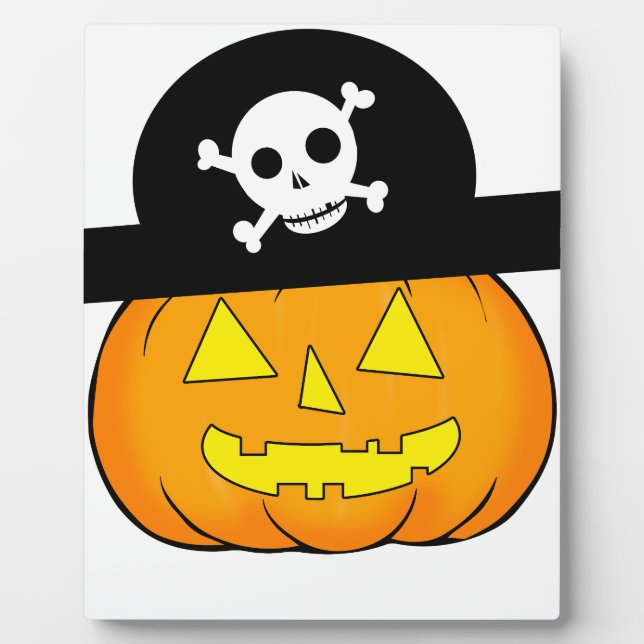 Plaque Photo citrouille pirate (Devant)