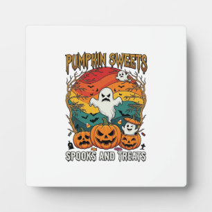 Plaque Photo Citrouille Sucreries Fantômes Friandises Halloween