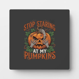 Plaque Photo Citrouilles qui arrêtent de fixer Halloween Mains 