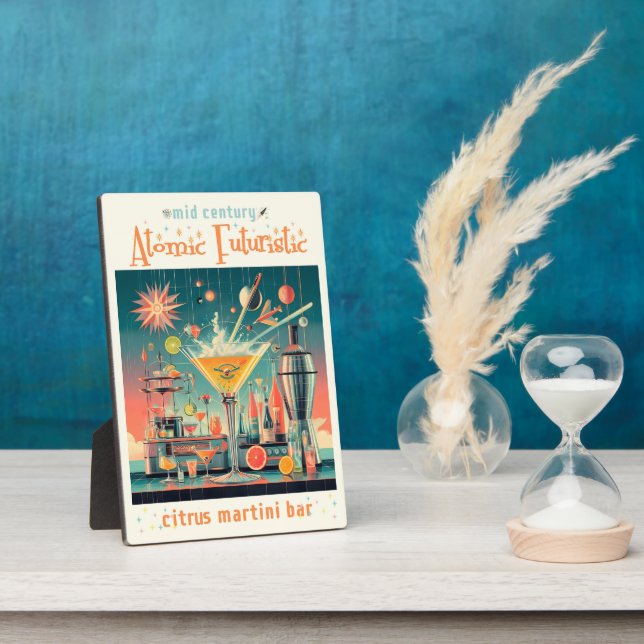 Plaque Photo Citrus Martini Bar Futuriste Atomique du milieu du (Côté)