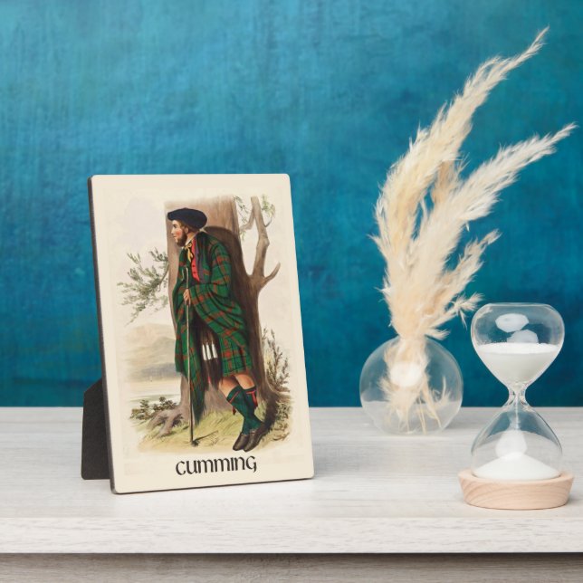 Plaque Photo Clan Cumming Clans of Scotland par R. R. McIan (Côté)