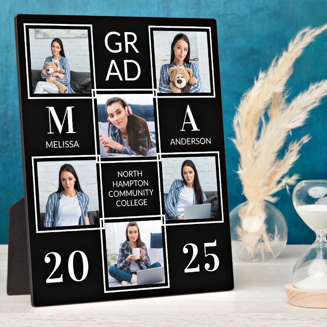 Plaque Photo Classe de finissants personnalisée Black Photo Col (Créateur téléchargé)