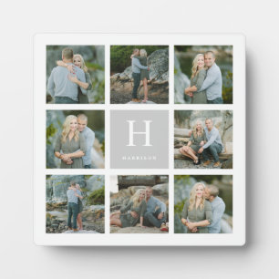 Plaque Photo Classic Monogramme Collage